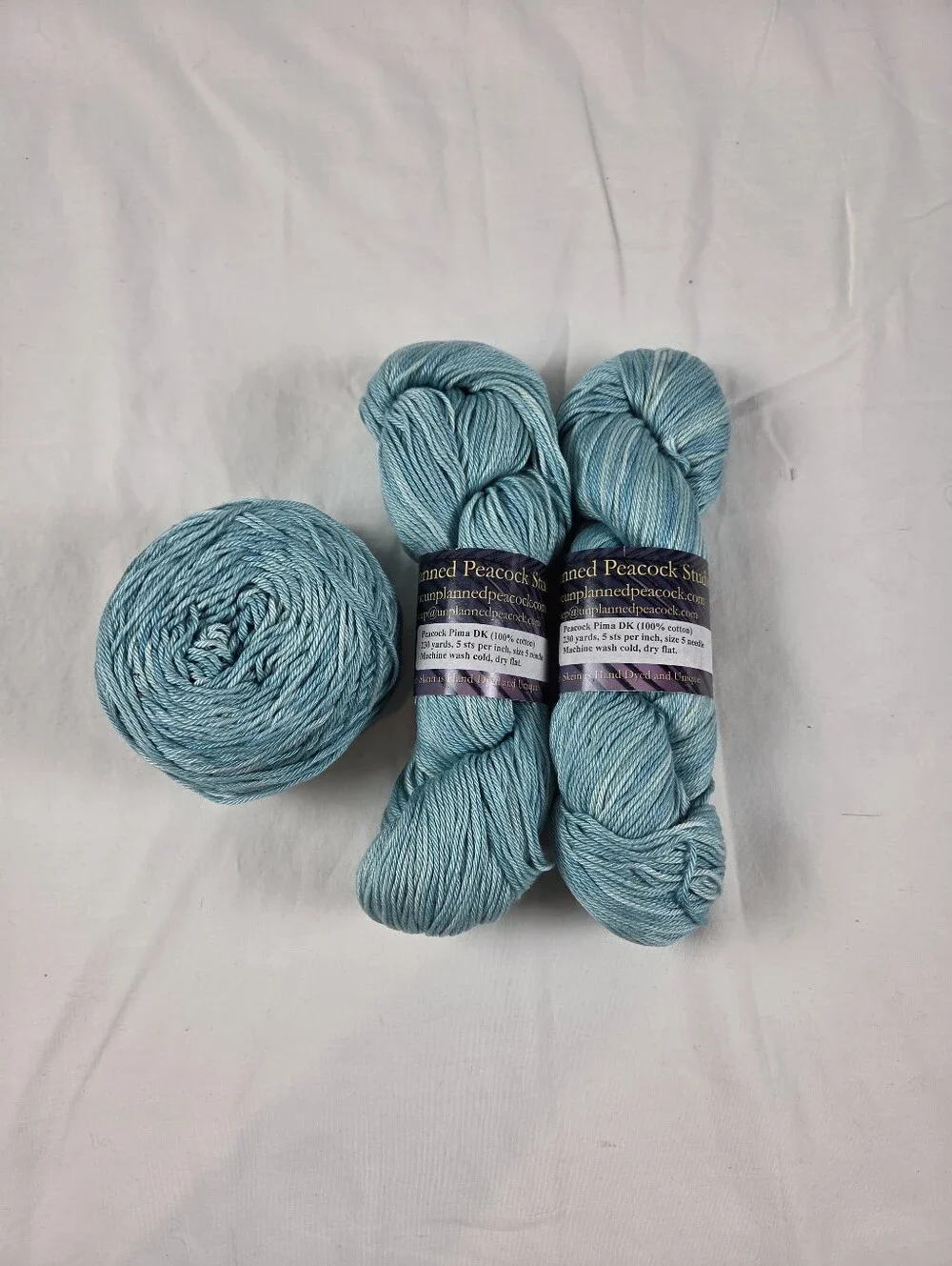 Unplanned Peacock Pima DK Cotton Yarn Sea